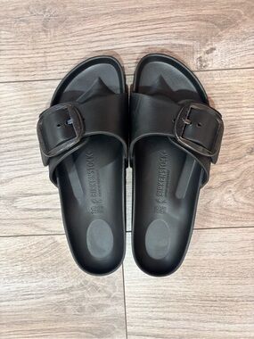 Birkenstock Black Single-Strap EVA Slide Sandals